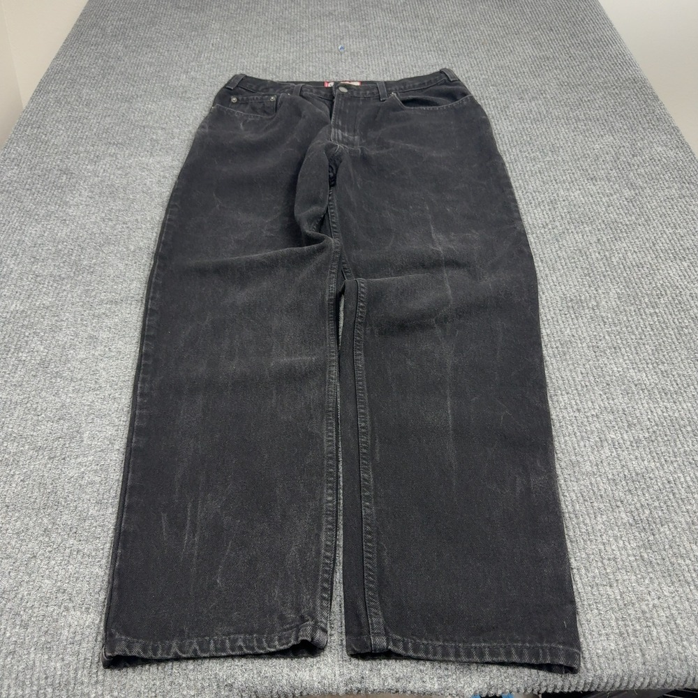 Vintage Old Navy Jeans Mens 38 Black Cotton Faded Straight Leg Streetwear Y2K